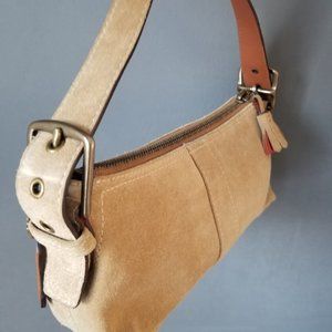 Brown suede Coach purse